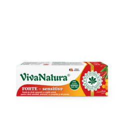 Forte sensitive - pasta de dinti naturala 99,5% cu argila activa, propolis si 44 plante, fara fluor, 50 ml - Leonard  Radutz formula - VivaNatura