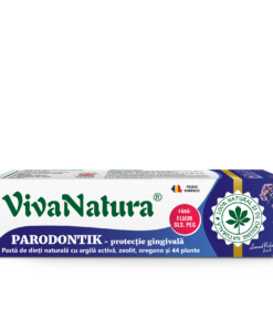 Parodontik protectie gingivala - pastă de dinți 100% naturală cu argilă activă, zeolit, oregano și 44 plante, fără fluor, 80 ml - Leonard Radutz formula - VivaNatura
