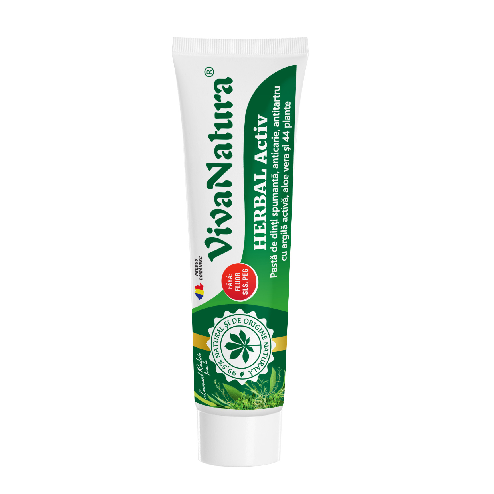Herbal Activ - pasta de dinti naturala 99,5% cu argila activa