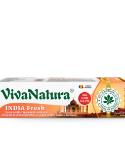 India Fresh – Pastă de dinți naturală cu Neem și Turmeric, fără fluor, 80 ml - Leonard Radutz formula - VivaNatura