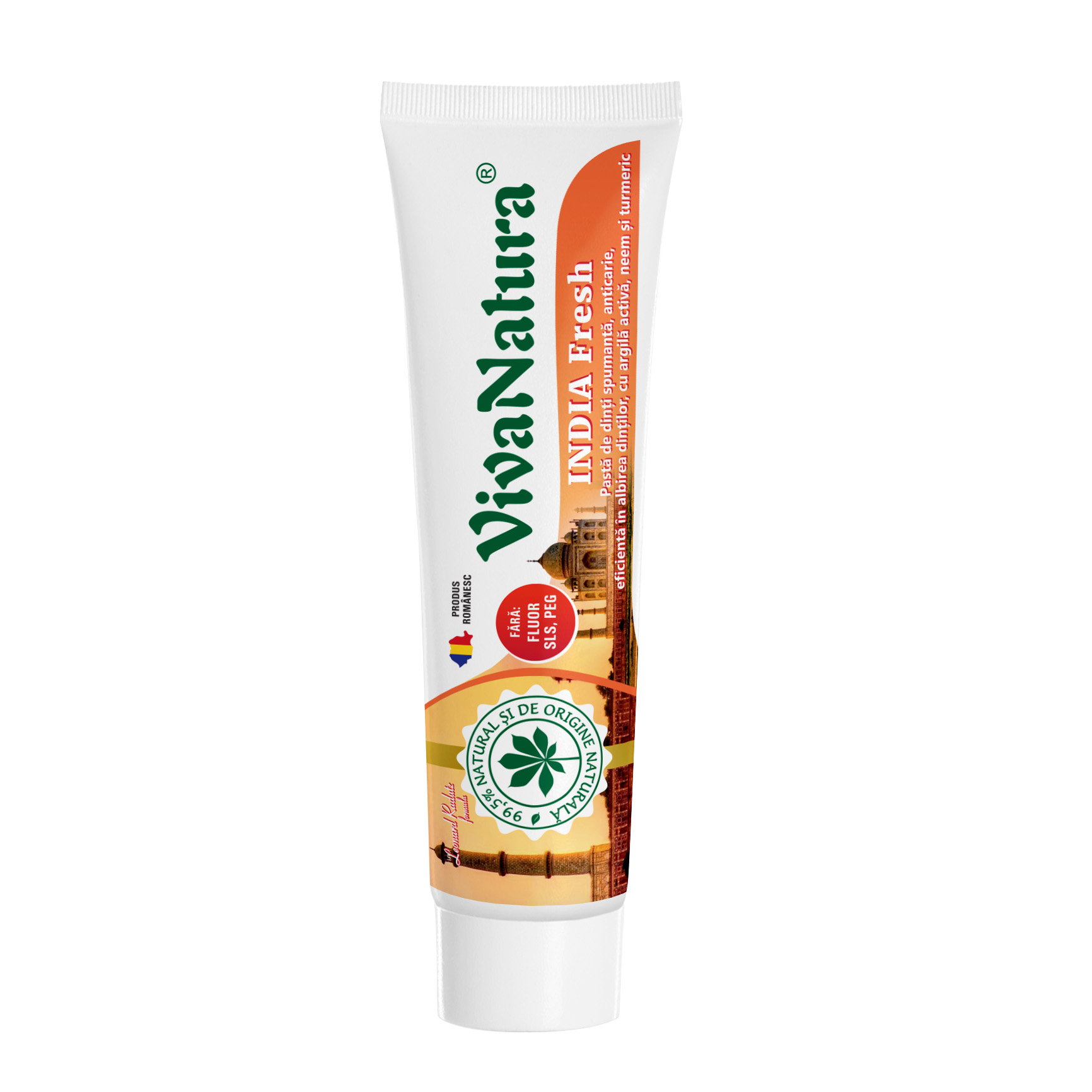 India Fresh – Pastă de dinți naturală cu Neem și Turmeric, fără