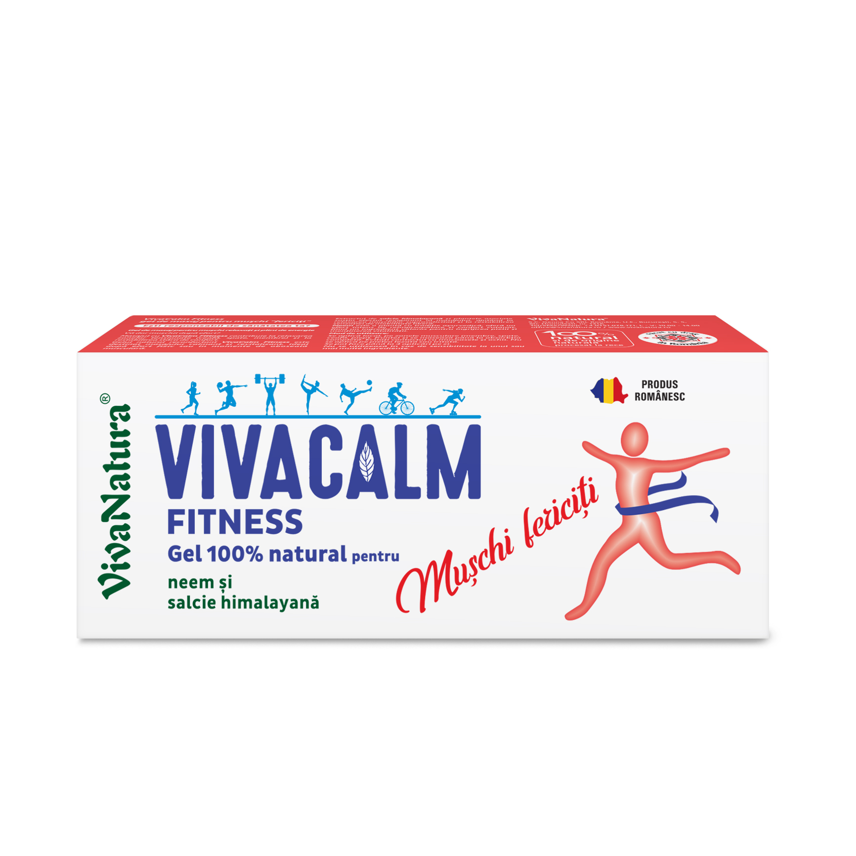 VivaCalm Fitness - Gel 100% natural pentru mușchi fericiți 100 ml – Leonard Radutz Formula – VivaNatura