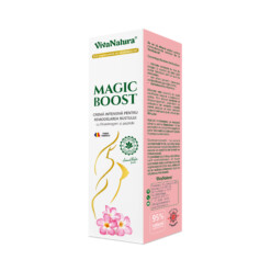 Cremă intensivă pentru remodelarea bustului cu fitoestrogeni și peptide MAGIC BOOST, 145 ml – Leonard Radutz Formula – VivaNatura