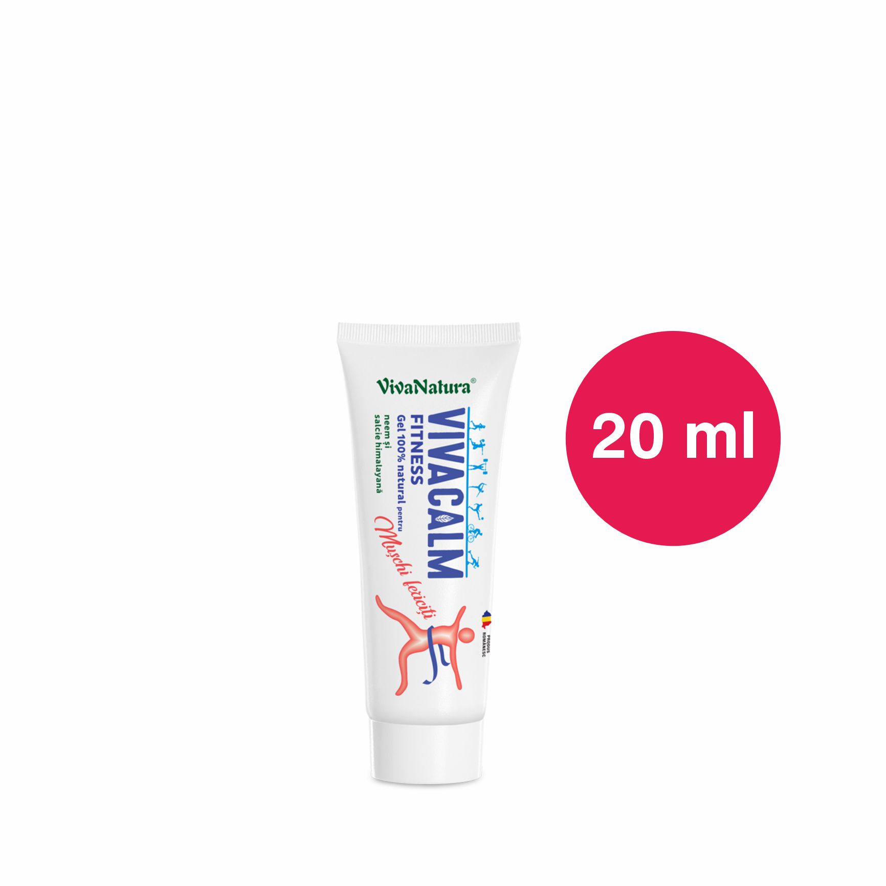 VivaCalm Fitness – Gel 100% natural pentru mușchi fericiți 20 ml – Leonard Radutz Formula – VivaNatura