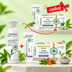 Pachet antiacneic promoțional - CADOU Aloe Plant – gel cu argint si Aloe Vera 100% natural 20 ml